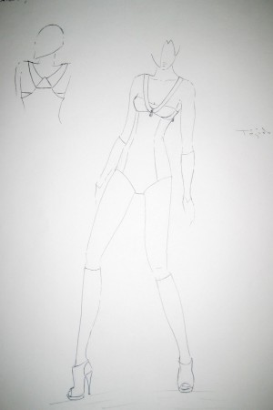 Pichi pañal acabado bajo pecho, tirante circular